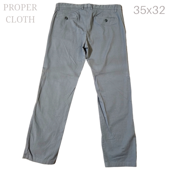 Proper Cloth The Bleecker Stretch Cotton Twill Pant - Picture 4 of 6